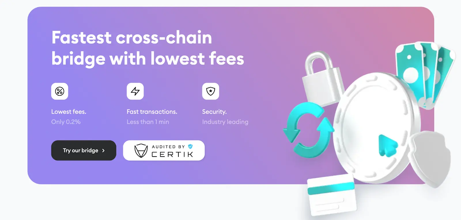 Explore the best cross-chain crypto bridges in 2025. Defiway’s best cross-chain crypto bridge landing page screenshot